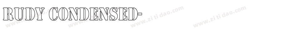 Rudy Condensed字体转换